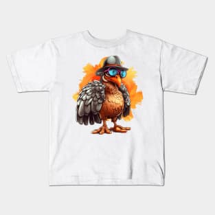 Cartoon Thanksgiving Turkey #12 Kids T-Shirt